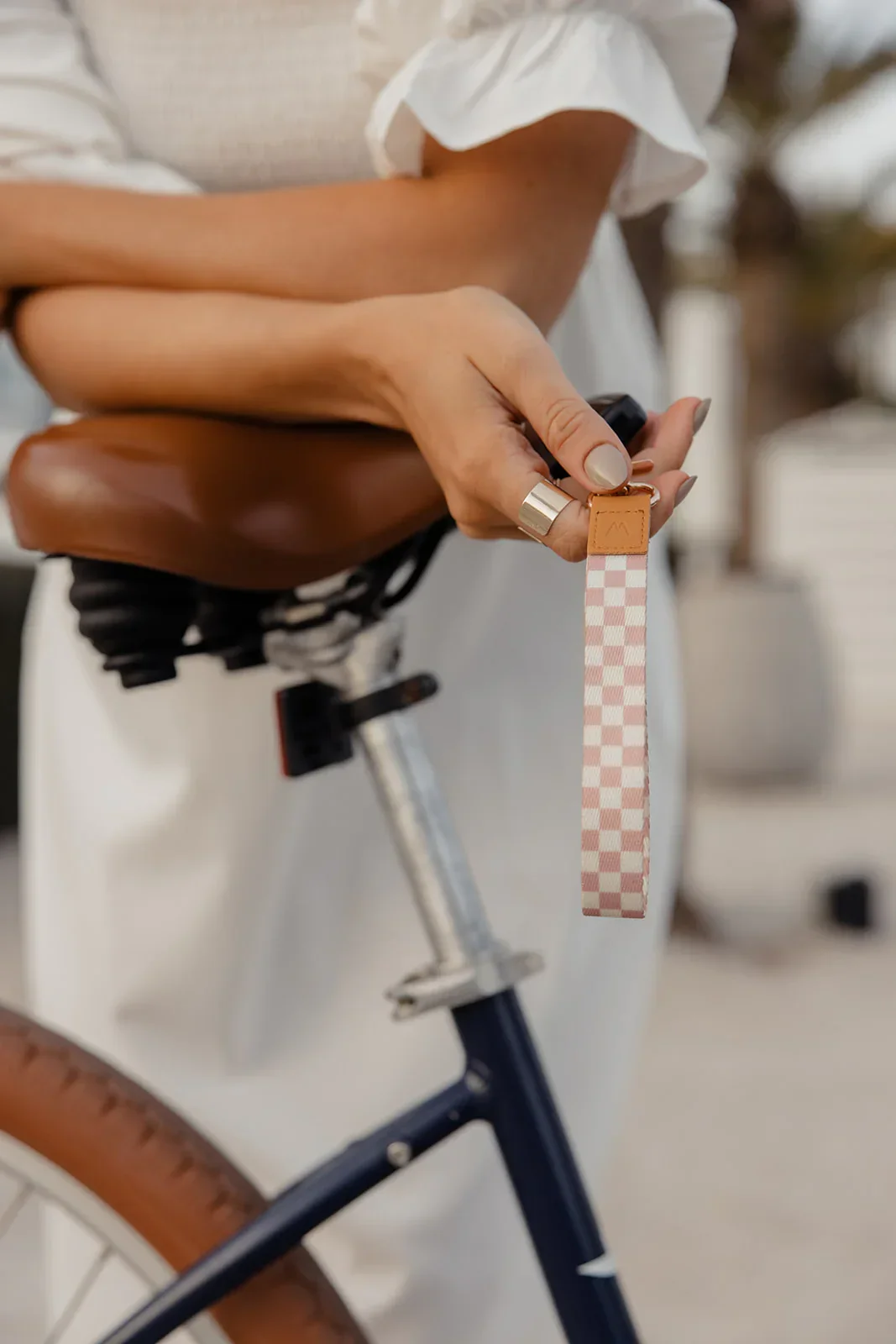 Blush Check Wrist Lanyard - Image 4