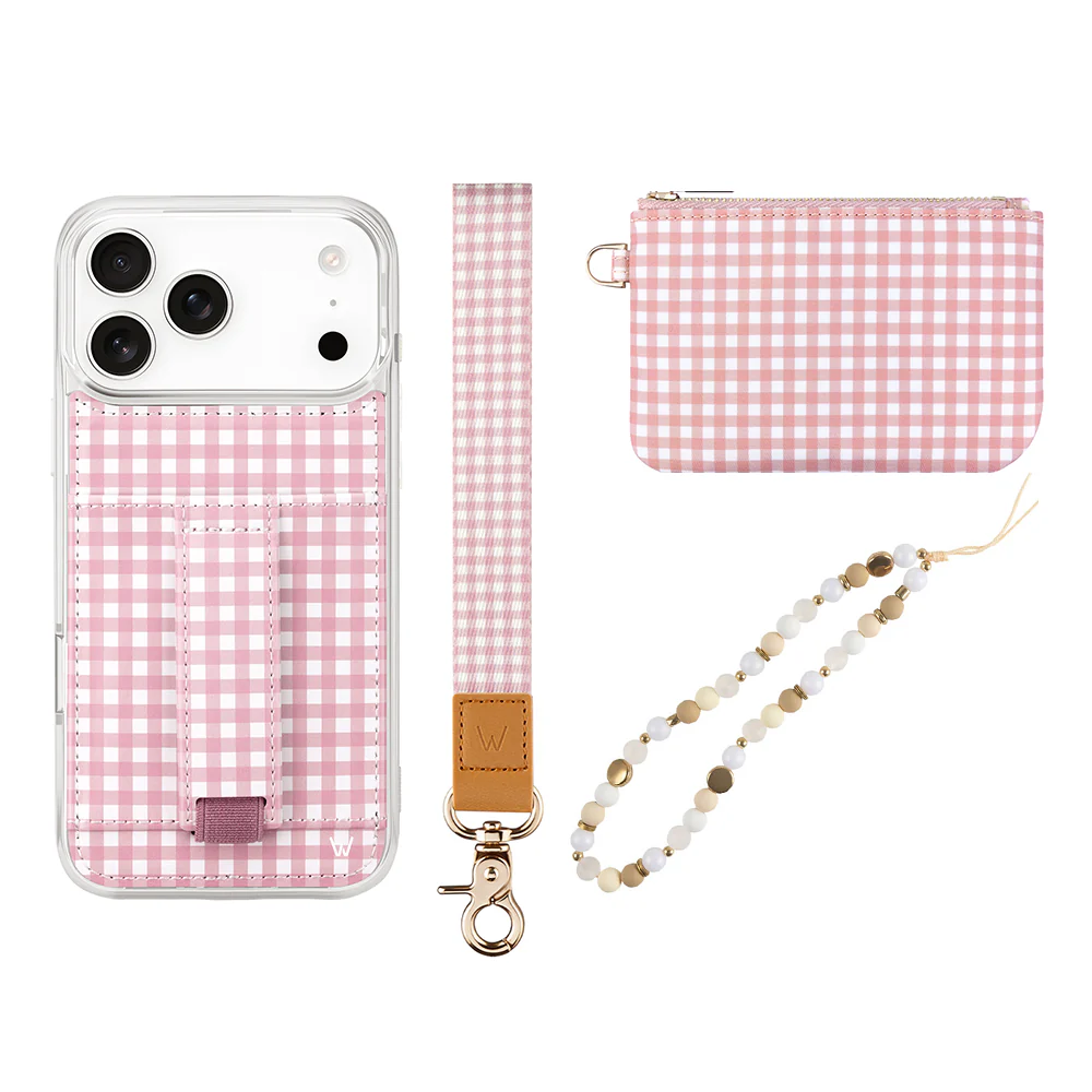 Blushing Gingham Walli Grip Bundle