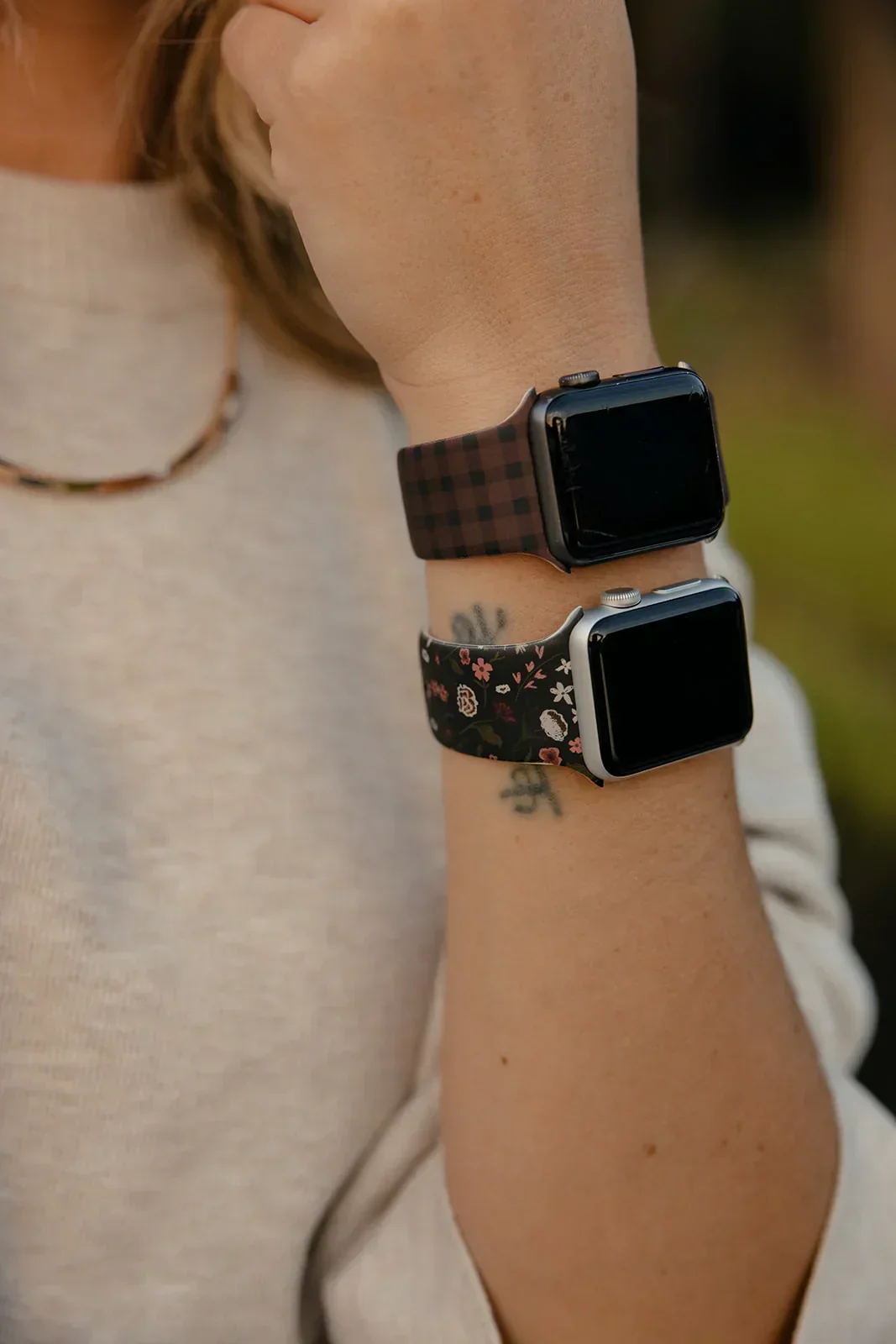 Cafe Gingham Watch Band - Image 4